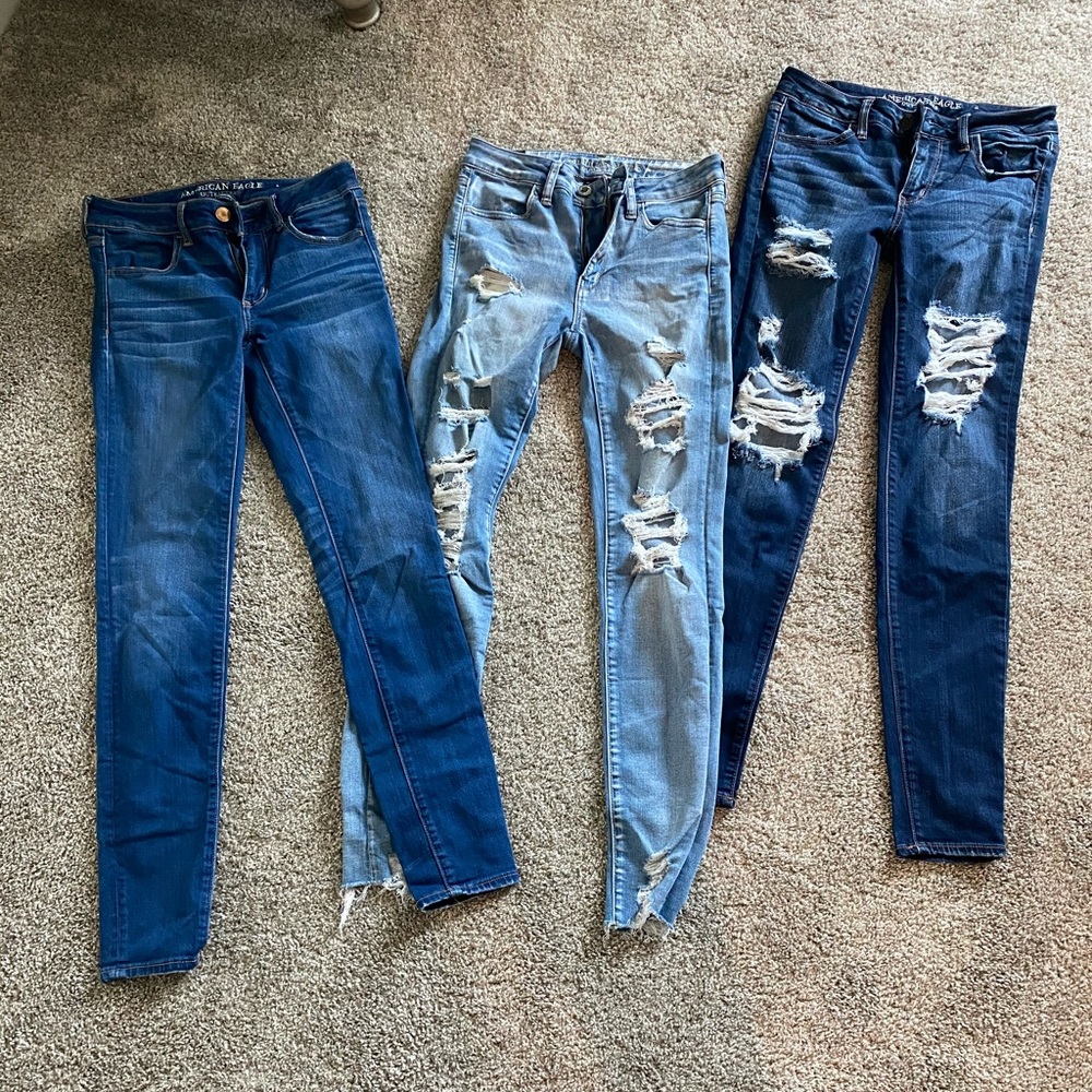 AE denim jegging bundle